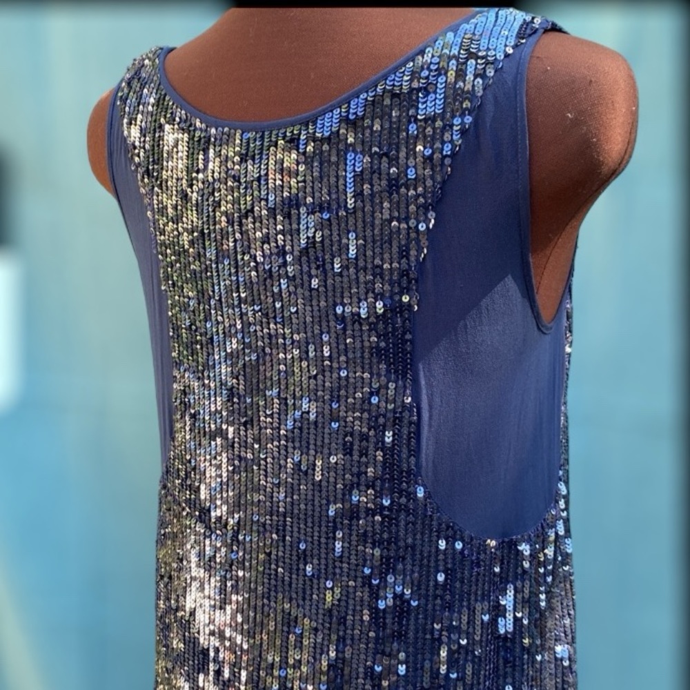 Nicole Miller sequined silk cocktail dress - Picture 5 of 15